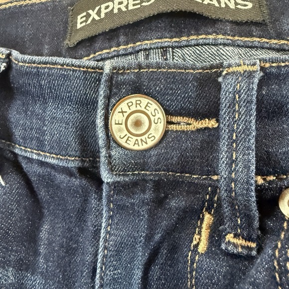 Express Jeans Women's Size 0S Legging Skinny Jeans Mid Rise Blue Stretch - Picture 4 of 10